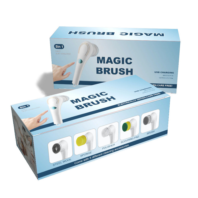 Electric Spin Scrubber – Cordless Cleaning Brush with 5 Heads