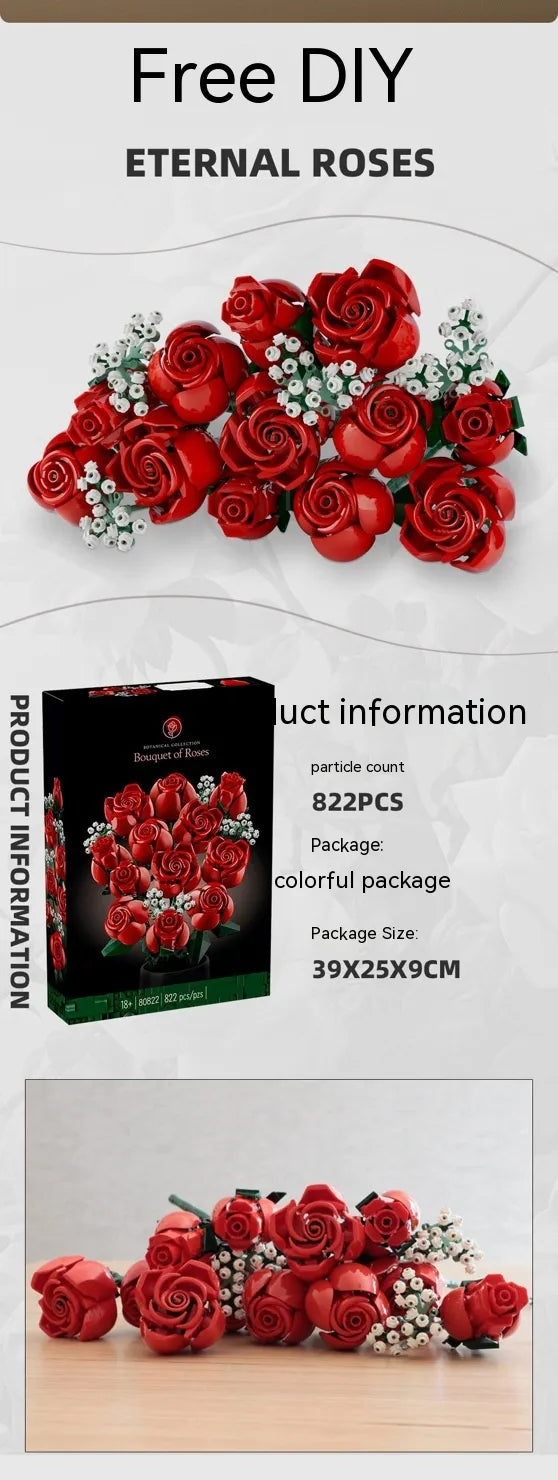 Rose Bouquet Building Blocks