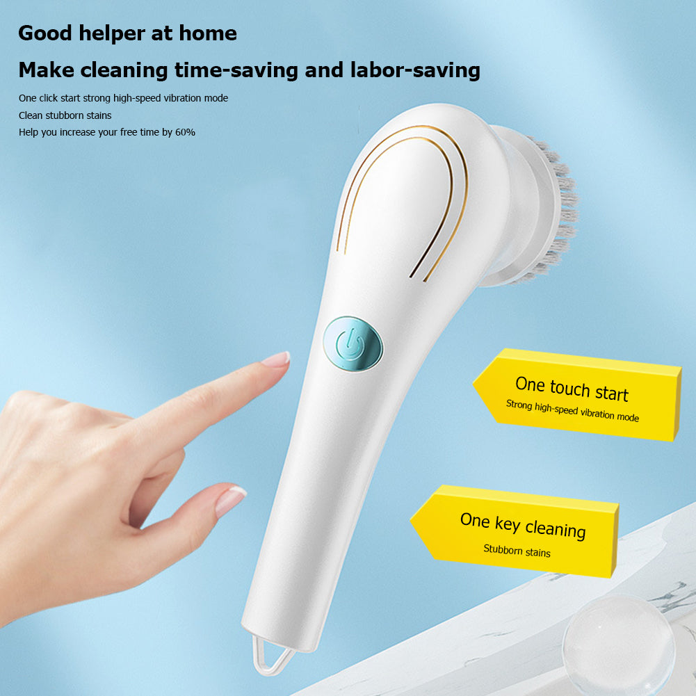 Electric Spin Scrubber – Cordless Cleaning Brush with 5 Heads