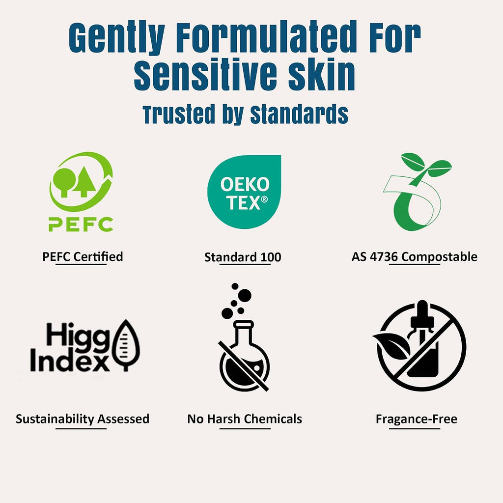 Disposable Face Towels XL, Ultra Soft & Absorbent, 50 Count | 10" X 12", Sensitive Skin Friendly, Skin Soothing, Redness Care, Biodegradable, Facial Towels for Makeup Removal & Cleansing