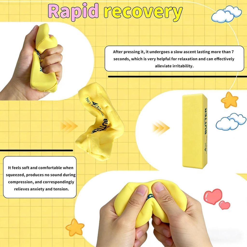 Butter Squish Toys, 1 Pack Taba Squish Toys, Stress Balls, Gifts