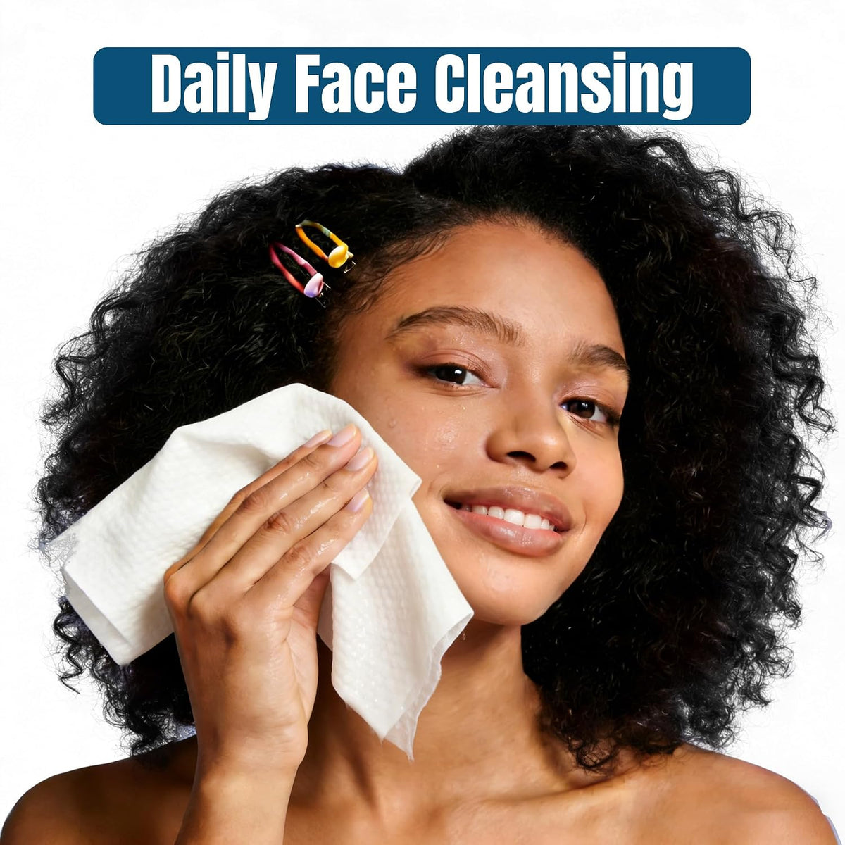 Disposable Face Towels XL, Ultra Soft & Absorbent, 50 Count | 10" X 12", Sensitive Skin Friendly, Skin Soothing, Redness Care, Biodegradable, Facial Towels for Makeup Removal & Cleansing