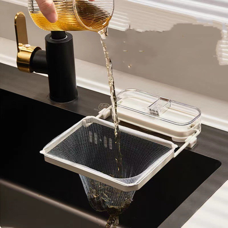 Sink Strainer & Filter Rack – Disposable Drain Filter with Suction Cup Mount