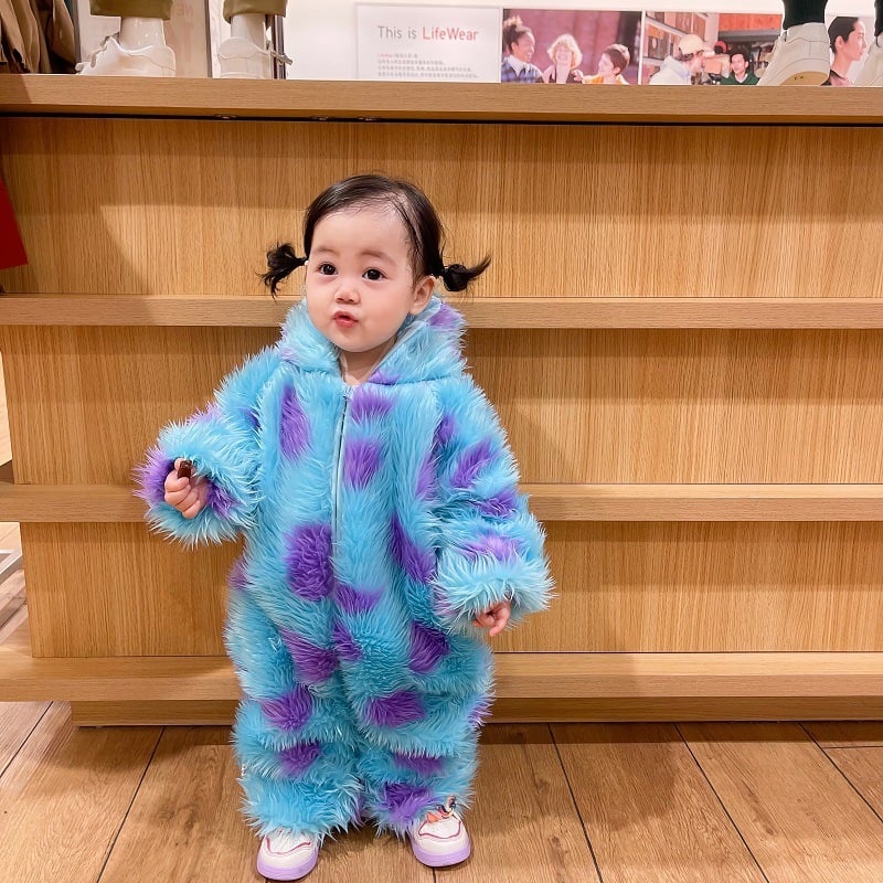 Animal Hooded Zip-Up Jumpsuit