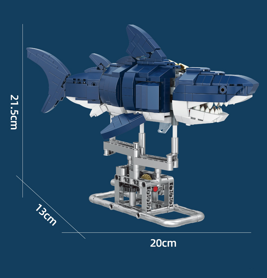 Mechanical Shark Building Set with Lights