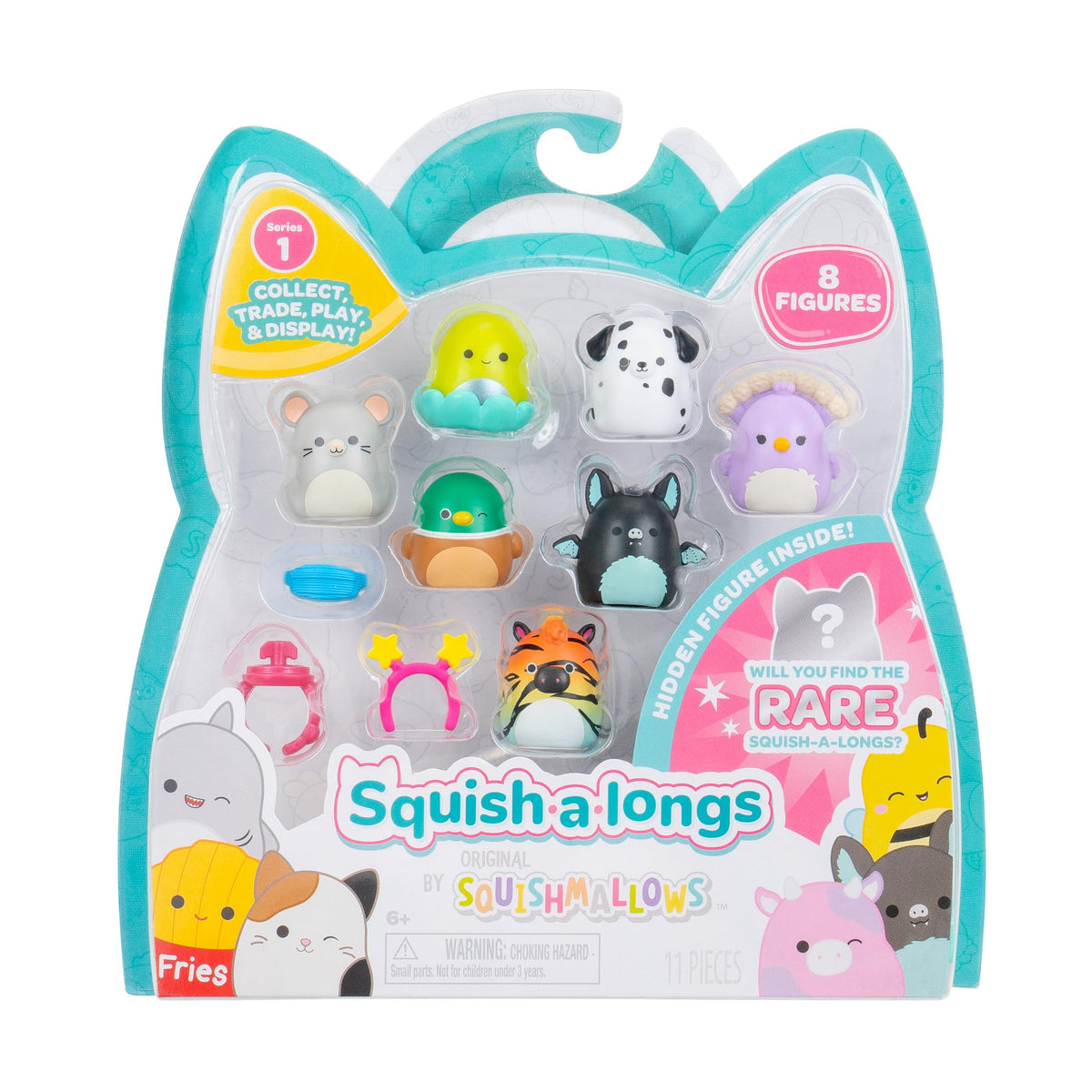 Squish-a-longs Mini-Squish Collectibles, 8-Pack